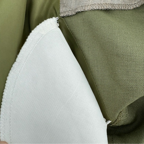 VTG TOM & LINDA PLATT Linen/Silk Layered Tapered Button Front Dress - Picture 13 of 14